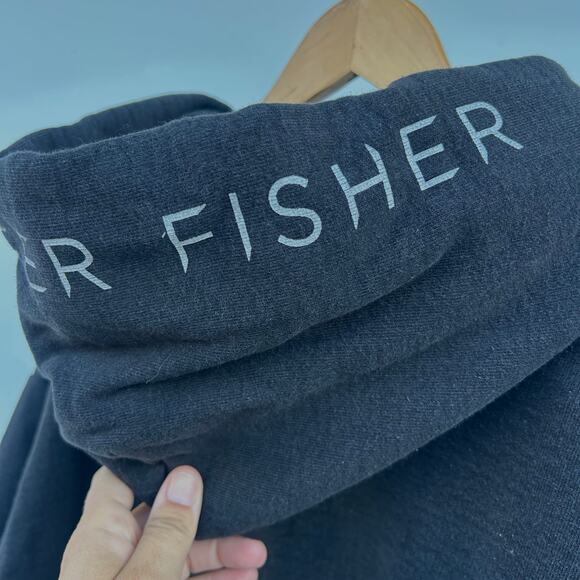 Jennifer Fisher Spell Out Oversized Black Hoodie Hoody Sweatshirt Pullover Small - Picture 7 of 11